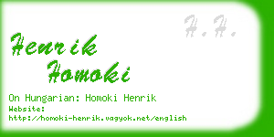 henrik homoki business card